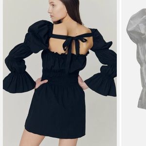 Storets baloon sleeve dress - black